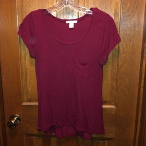 Red short sleeve shirt